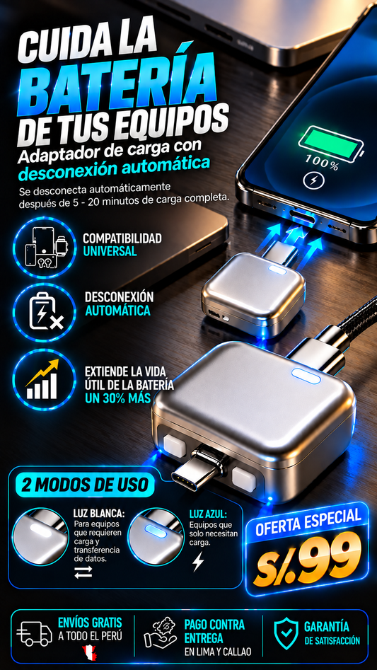 ADAPTADOR DE CARGA CON DESCONEXIÓN AUTOMÁTICA