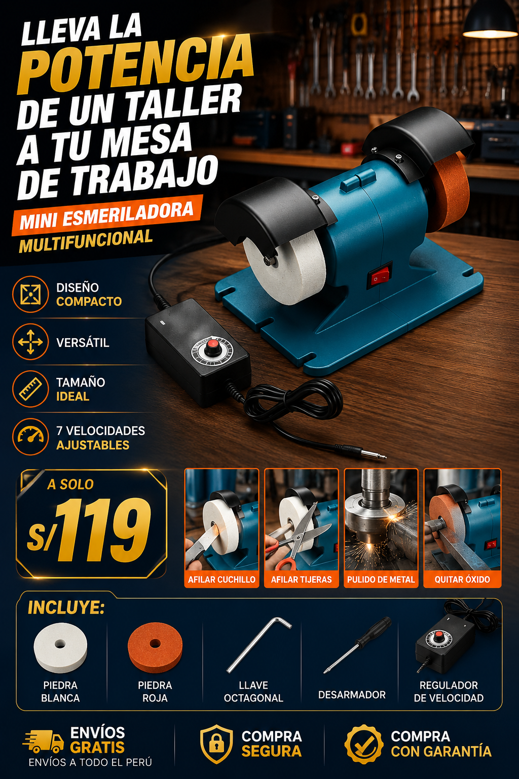 MINI ESMERILADORA MULTIFUNCIONAL