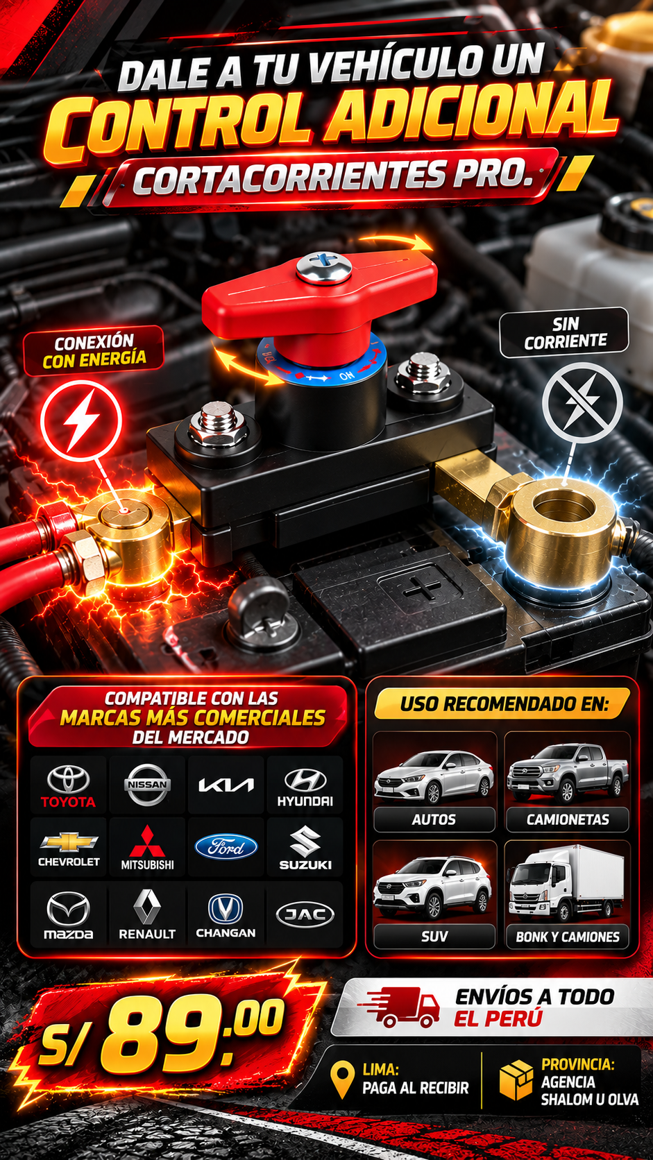 CORTA CORRIENTE DE SEGURRIDAD 12V/24V